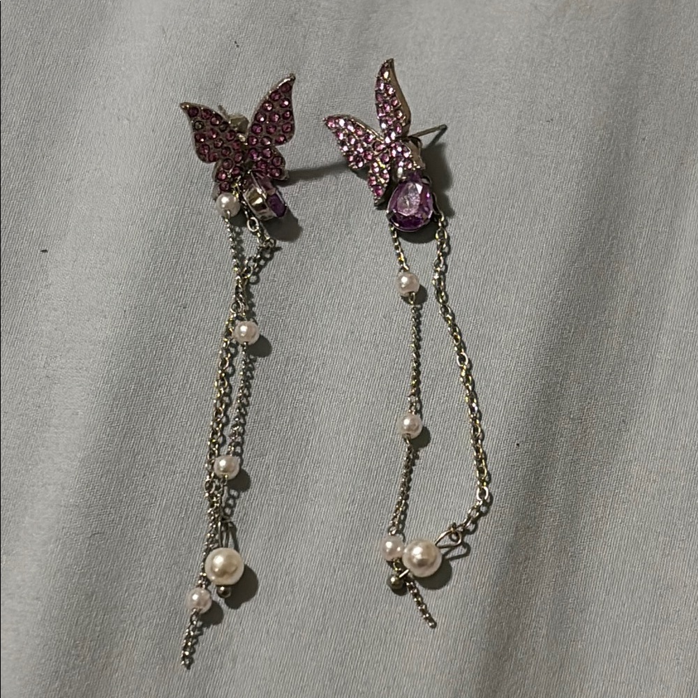 Elegant Butterfly Drop Earrings